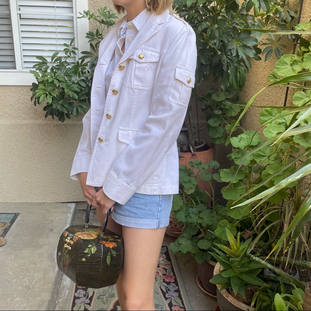 Vintage white/gold Ralph Lauren cotton jacket